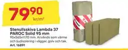 Byggmax Stenullsskiva Lambda 37 PAROC Solid 95 mm erbjuda