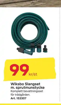 Byggmax Wiksbo Slangset m. sprutmunstycke erbjuda