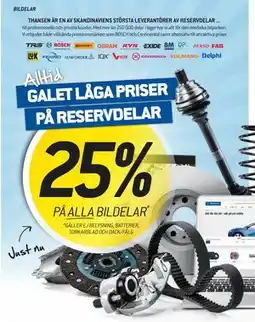 thansen 25% PÅ ALLA BILDELAR erbjuda