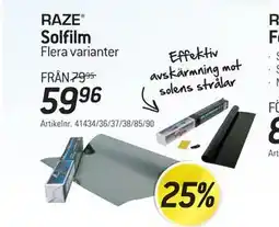 thansen RAZE Solfilm erbjuda