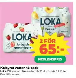 Coop Loka Kolsyrat vatten 12-pack erbjuda