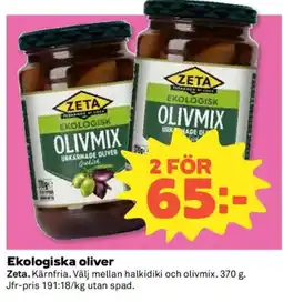 Coop Zeta Ekologiska oliver erbjuda
