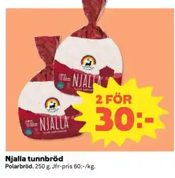 Coop Polarbröd Njalla tunnbröd erbjuda