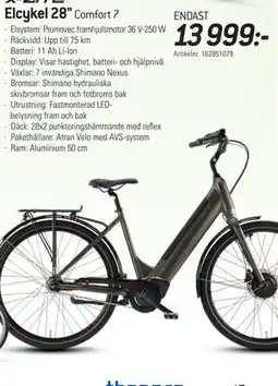 thansen X-ZITE Elcykel 28 Comfort 7 erbjuda