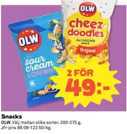Coop OLW Snacks erbjuda