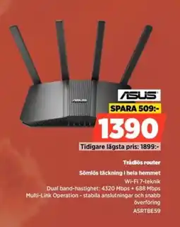 Power Asus Trådlös router Sömlös täckning i hela hemmet erbjuda