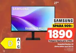 Power Samsung Essential Monitor S3 Jämna bilder med 120 Hz erbjuda