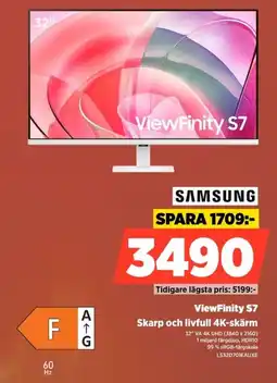 Power Samsung ViewFinity S7 Skarp och livfull 4K-skärm erbjuda
