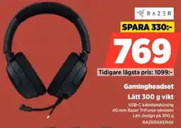 Power Razer Gamingheadset Lätt 300 g vikt erbjuda