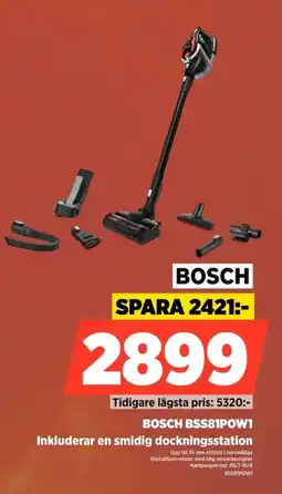 Power Bosch BSS81POW1 Inkluderar en smidig dockningsstation erbjuda