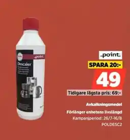 Power Point Avkalkningsmedel Förlänger enhetens livslängd erbjuda
