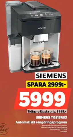 Power Siemens TQ515R03 Automatiskt rengöringsprogram erbjuda
