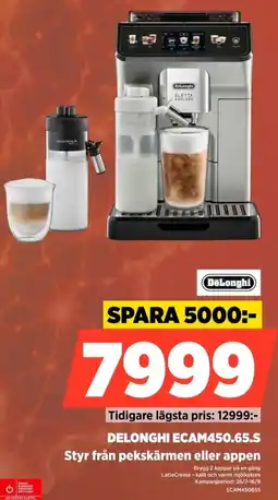 Power Delonghi ECAM450.65.S Styr från pekskärmen eller appen erbjuda