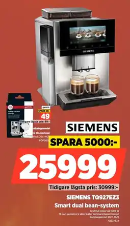 Power Siemens TQ927EZ3 Smart dual bean-system erbjuda