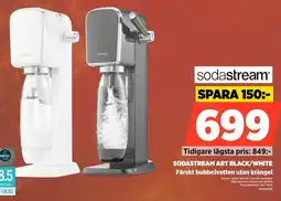 Power Sodastream art black/white Färskt bubbelvatten utan krångel erbjuda