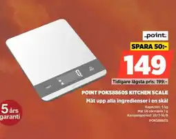 Power Point POKS8860S Kitchen Scale Mät upp alla ingredienser i en skål erbjuda