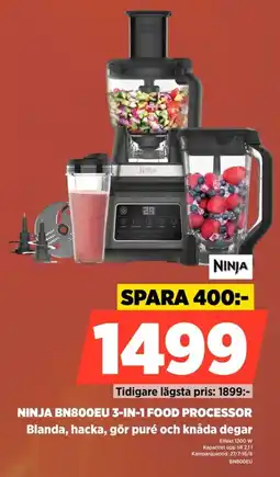 Power Ninja BN800EU 3-IN-1 Food Processor Blanda, hacka, gör puré och knåda degar erbjuda