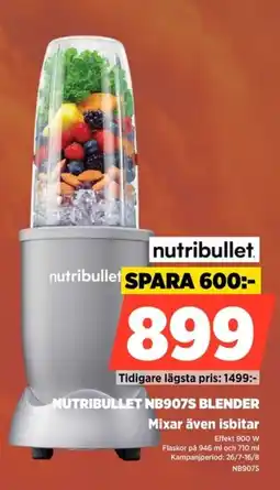Power Nutribullet NB907S Blender Mixar även isbitar erbjuda
