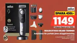 Power Braun BT9560 Beard Trimmer AutoSense för perfekt jämn skäggtrimmning erbjuda