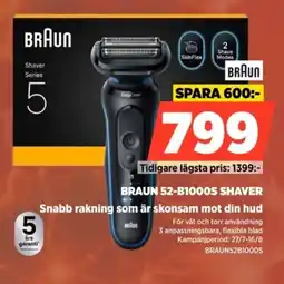 Power Braun 52-B1000S Shaver Snabb rakning som är skonsam mot din hud erbjuda