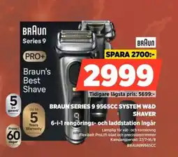 Power Braun Series 9 9565CC System W&D Shaver 6-i-1 rengörings- och laddstation ingår erbjuda
