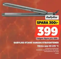 Power Babyliss ST261E Xanadu Straightener Värms upp till 235 °C erbjuda