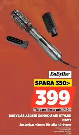 Power Babyliss AS261E Xanadu Air Styler Navy Justerbar värme för alla hårtyper erbjuda