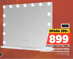 Power Nooa glam hollywood makeup mirror 2 USB-portar för att ladda dina enheter erbjuda