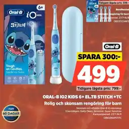 Power Oral-b 102 kids 6+ el.tb stitch +tc Rolig och skonsam rengöring för barn erbjuda