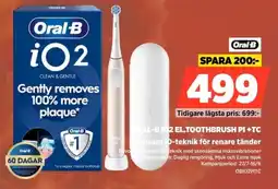 Power Oral-b 102 el.toothbrush pi +tc onsam io-teknik för renare tänder erbjuda