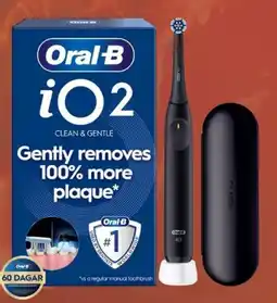 Power Oral-b 102 el.toothbrush bk +tc Skonsam iO-teknik för renare tänder erbjuda