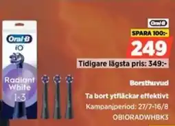 Power Oral-B Borsthuvud Ta bort ytfläckar effektivt erbjuda