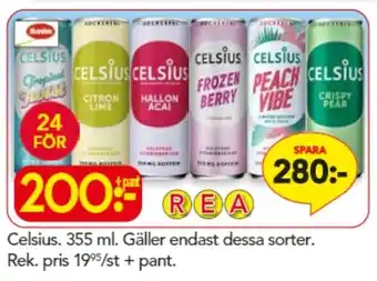 Celsius 355ml Gäller endast dessa sorter