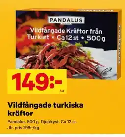 City Gross Vildfångade turkiska kräftor erbjuda