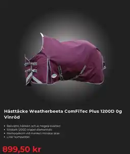 Granngården Granngarden Hästtäcke Weatherbeeta ComFiTec Plus 1200D og Vinröd erbjuda