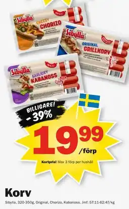 Pekås Korv, Medlemspris erbjuda