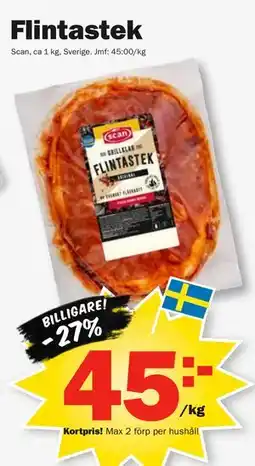 Pekås Flintastek, Medlemspris erbjuda