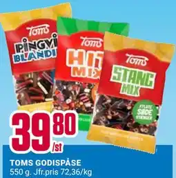 ÖoB TOMS GODISPÅSE erbjuda