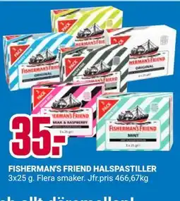ÖoB FISHERMAN'S FRIEND HALSPASTILLER erbjuda