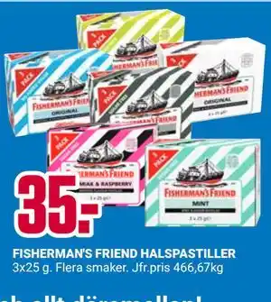 ÖoB FISHERMAN'S FRIEND HALSPASTILLER erbjuda