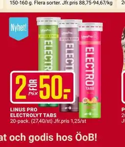 ÖoB LINUS PRO ELECTROLYT TABS erbjuda