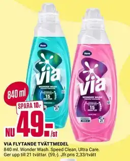 ÖoB VIA FLYTANDE TVÄTTMEDEL erbjuda
