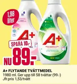 ÖoB A+ FLYTANDE TVÄTTMEDEL erbjuda
