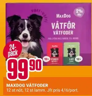 ÖoB MAXDOG VÅTFODER erbjuda