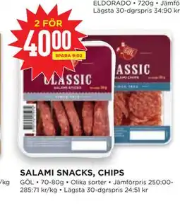 Willys Hemma SALAMI SNACKS, CHIPS erbjuda