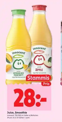 ICA Kvantum Juice, Smoothie, Medlemspris erbjuda