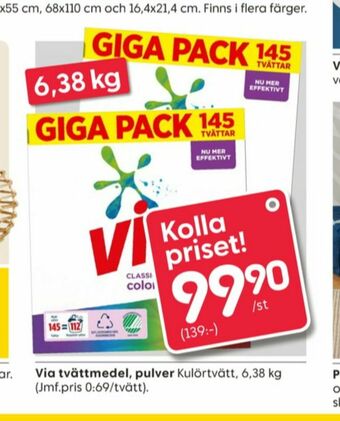 Via Tvättmedel pulver