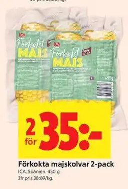 ICA Kvantum Förkokta majskolvar 2-pack erbjuda