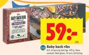 ICA Kvantum Baby back ribs erbjuda