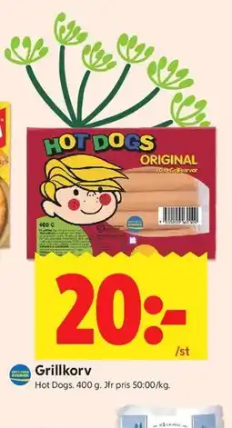 ICA Kvantum Grillkorv erbjuda